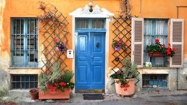 the blue door and two windows thumb