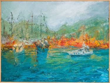 Print of Sailboat Paintings by Mihail Ivanov