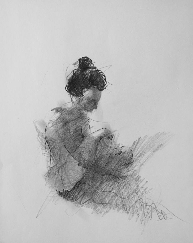 Nude Woman Figure Drawing Drawing by Mihail Ivanov Saatchi Art