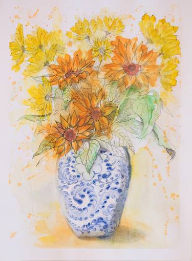 Print of Realism Floral Paintings by Mihail Ivanov
