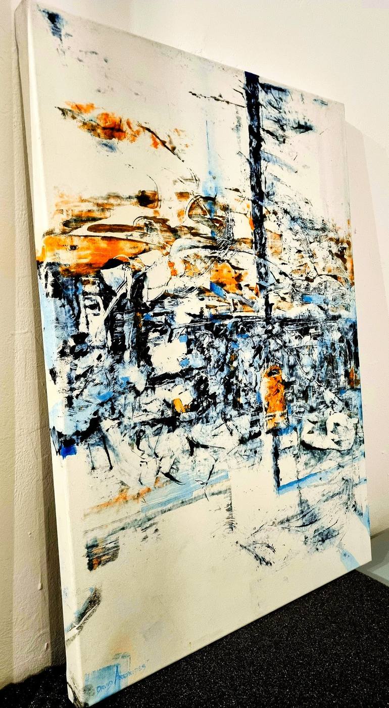 Original Abstract Cities Painting by David Antonides