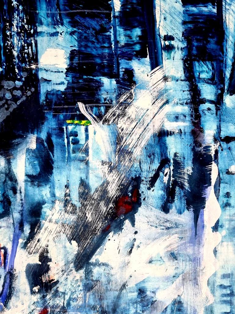 Original Abstract Expressionism Cities Painting by David Antonides