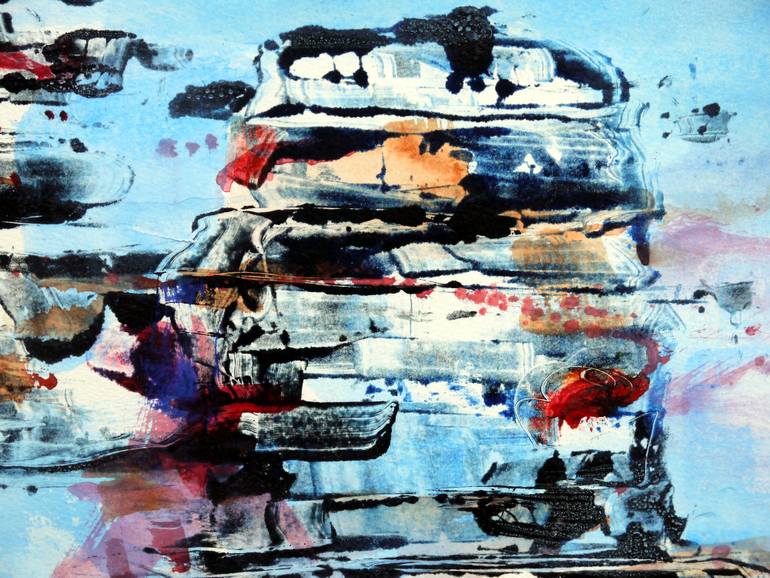 Original Abstract Expressionism Cities Painting by David Antonides