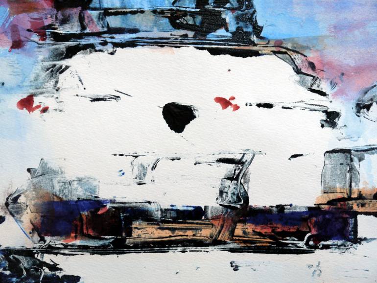 Original Abstract Expressionism Cities Painting by David Antonides