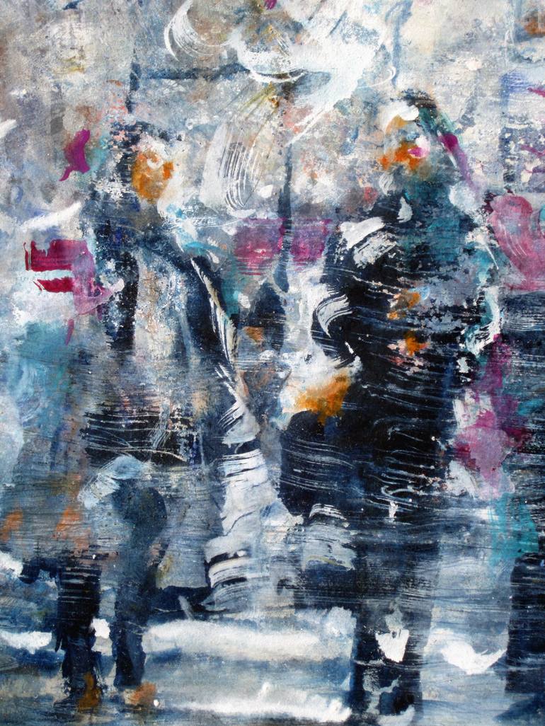 Original Abstract Expressionism Cities Painting by David Antonides