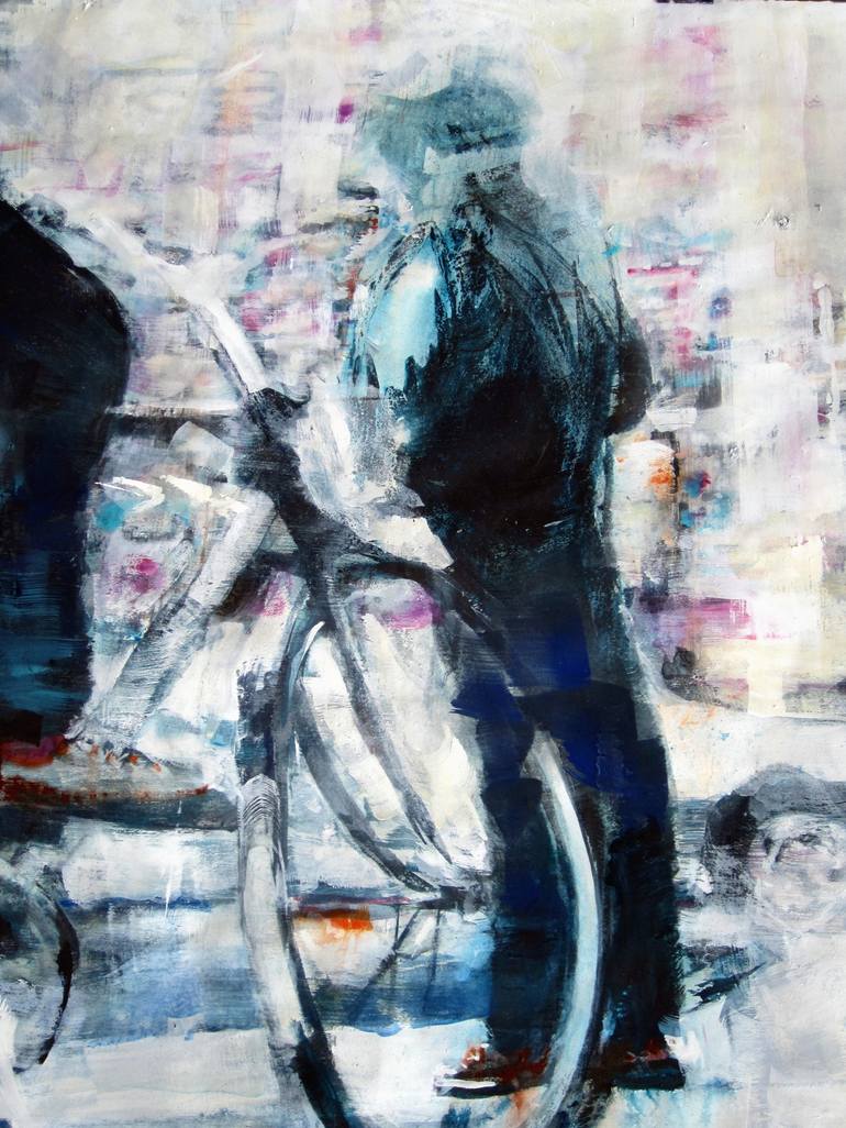 Original Abstract Expressionism Cities Painting by David Antonides