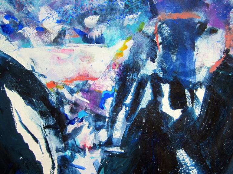 Original Abstract Expressionism Horse Painting by David Antonides