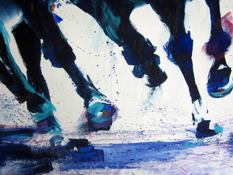 Original Abstract Expressionism Horse Painting by David Antonides