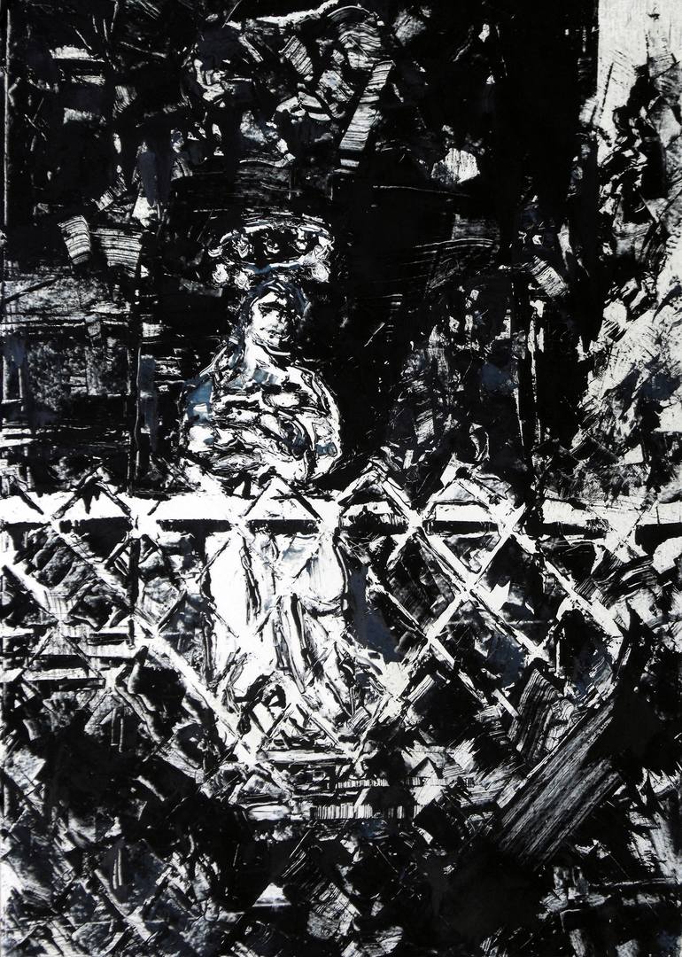 Original Abstract Expressionism Cities Paintings by David Antonides