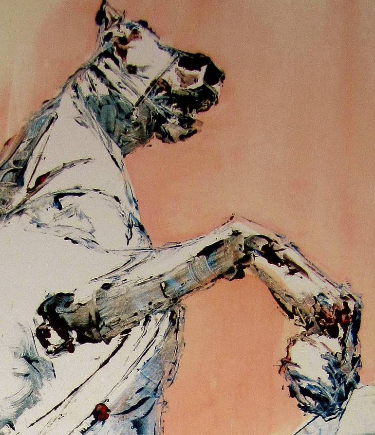 Original Abstract Expressionism Horse Painting by David Antonides