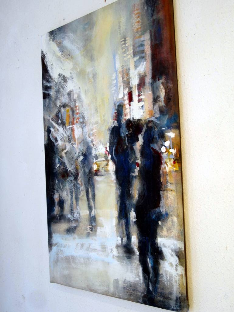 Original Abstract Expressionism Cities Painting by David Antonides