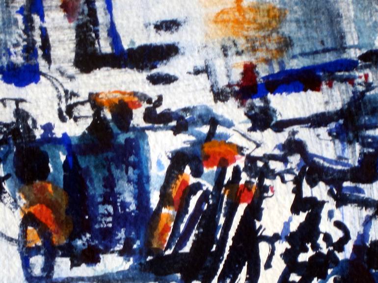 Original Abstract Cities Painting by David Antonides