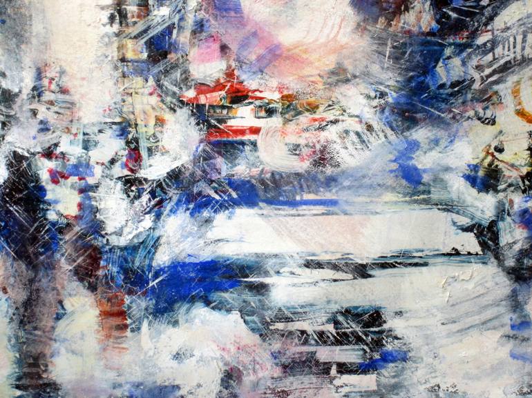 Original Abstract Cities Painting by David Antonides