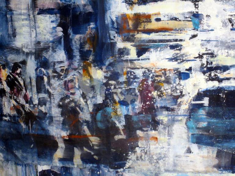 Original Abstract Expressionism Cities Painting by David Antonides