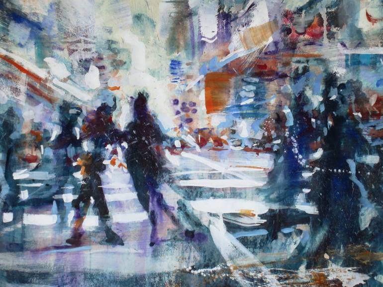 Original Abstract Cities Painting by David Antonides