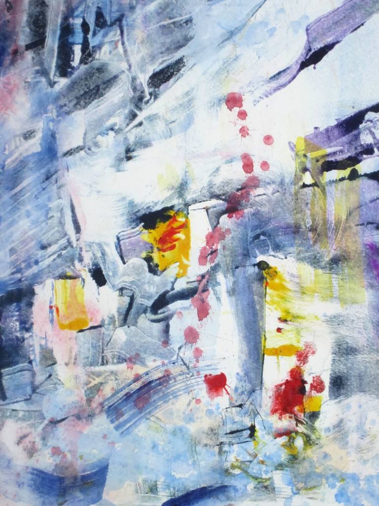 Original Abstract Expressionism Cities Painting by David Antonides