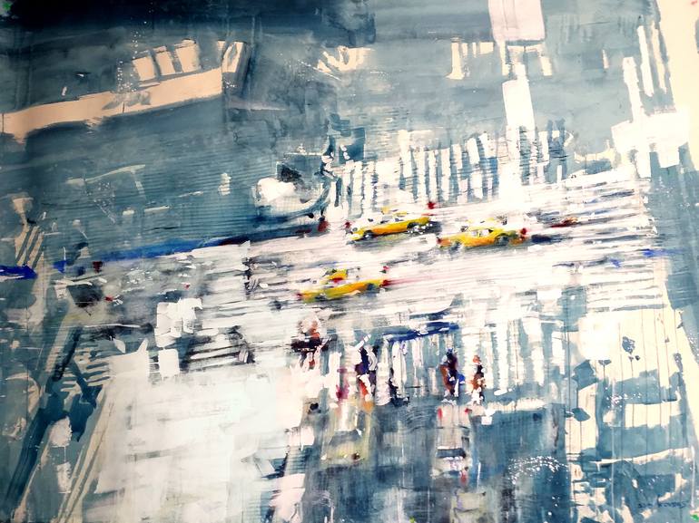 Original Abstract Cities Paintings by David Antonides