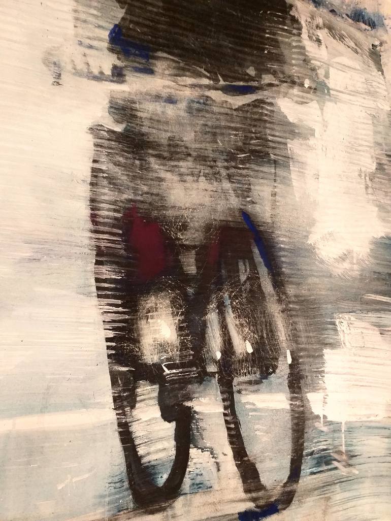 Original Abstract Bike Painting by David Antonides