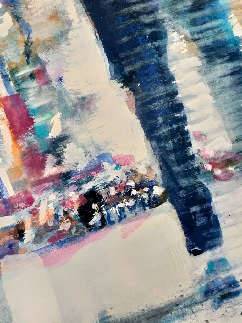 Original Abstract Cities Painting by David Antonides