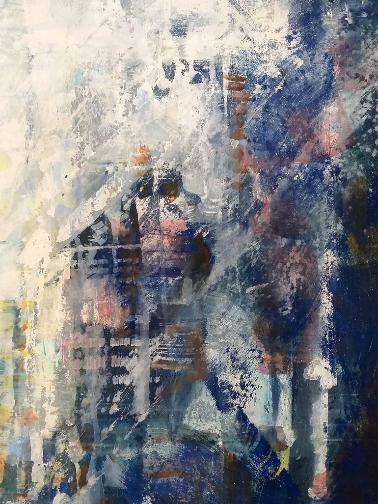 Original Abstract Cities Painting by David Antonides