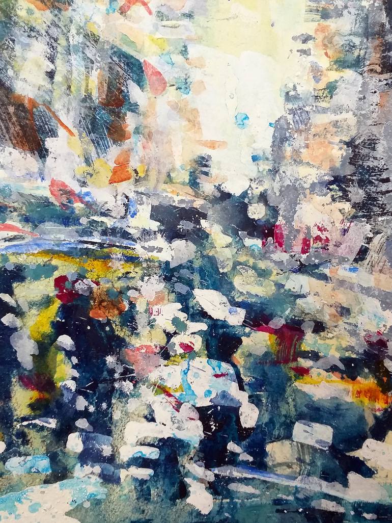 Original Abstract Cities Painting by David Antonides