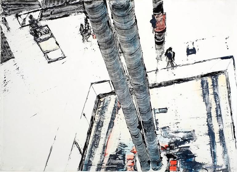 Original Abstract Architecture Paintings by David Antonides