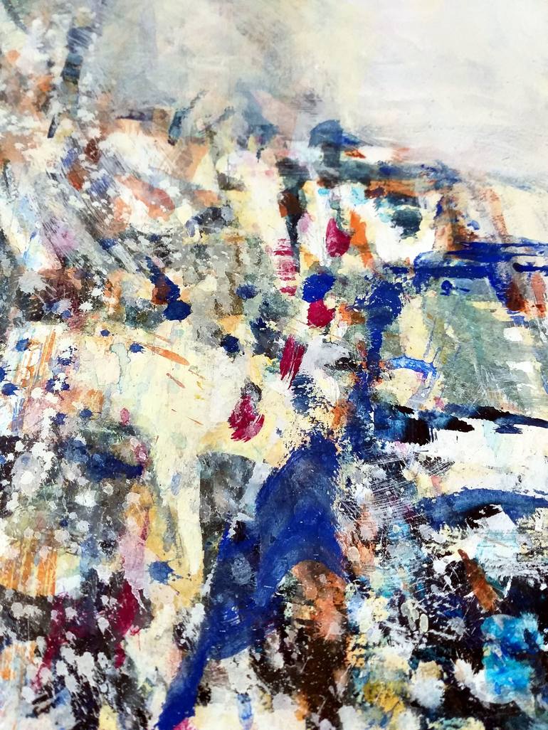 Original Abstract Expressionism Cities Painting by David Antonides