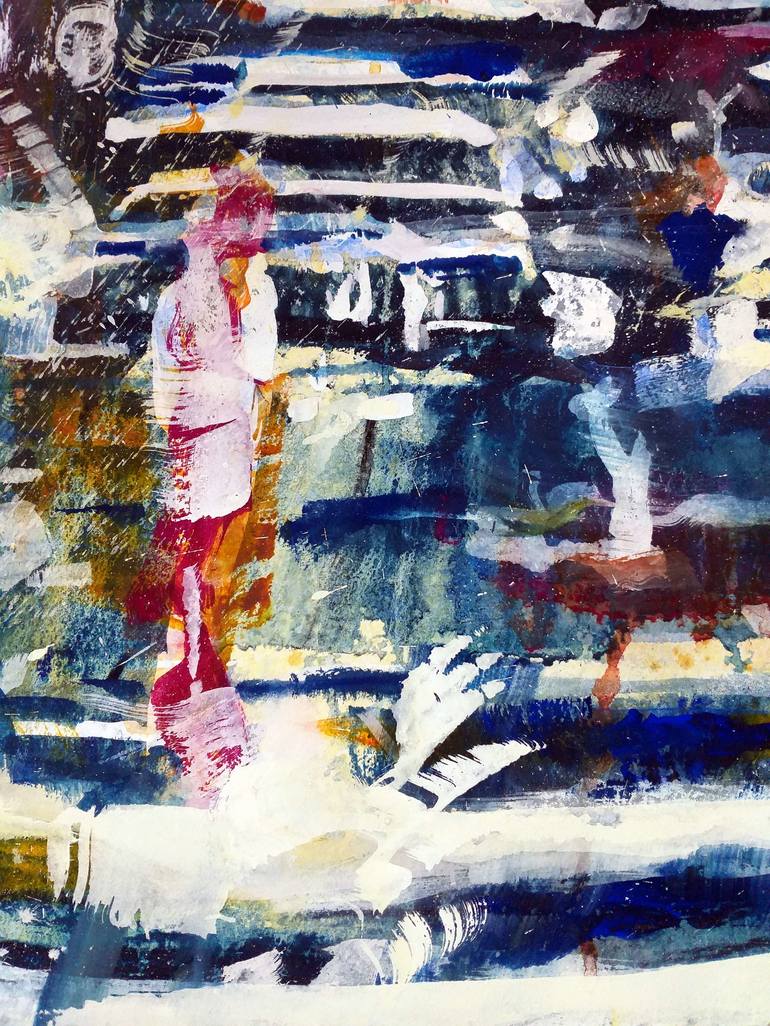 Original Abstract Expressionism Cities Painting by David Antonides