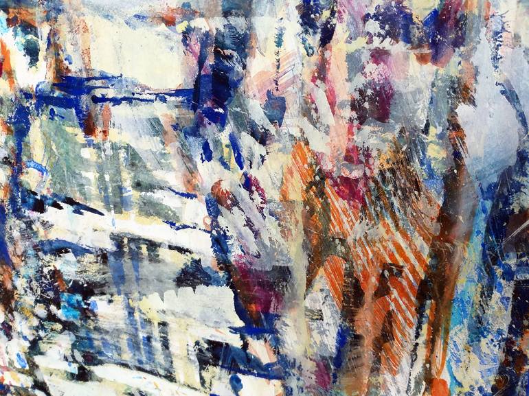 Original Abstract Expressionism Cities Painting by David Antonides