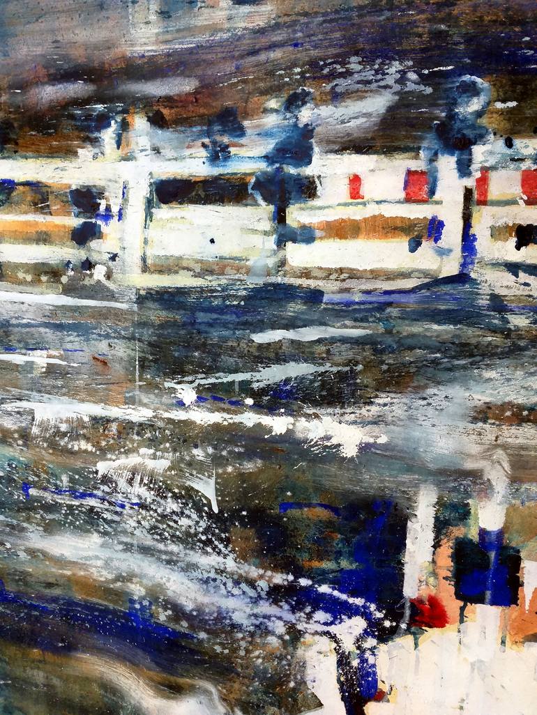 Original Abstract Expressionism Cities Painting by David Antonides