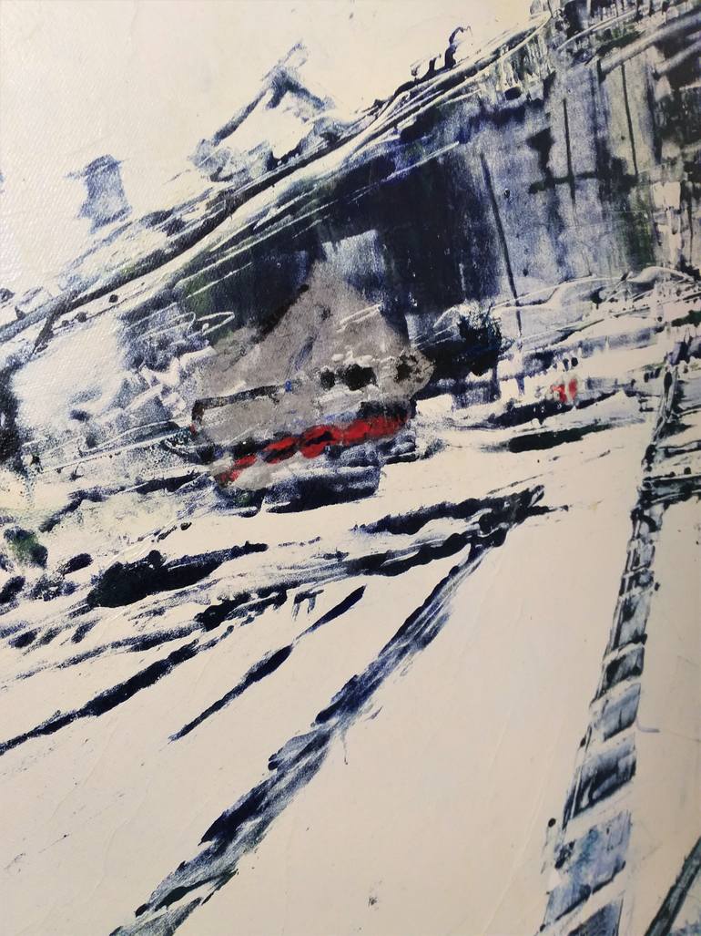 Original Abstract Cities Painting by David Antonides
