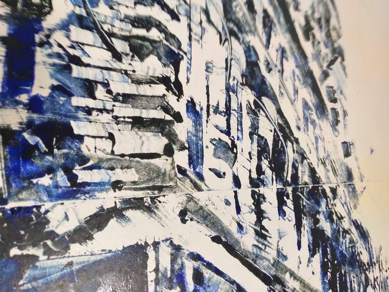 Original Abstract Cities Painting by David Antonides