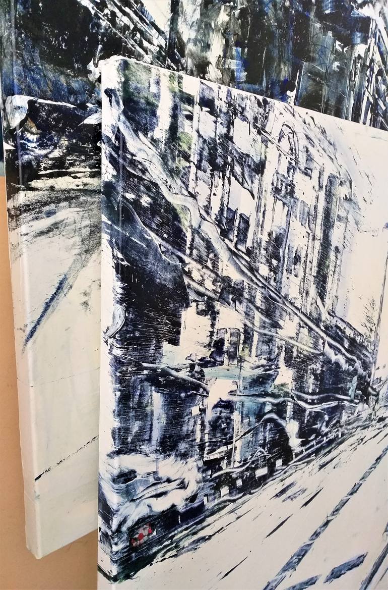 Original Abstract Cities Painting by David Antonides
