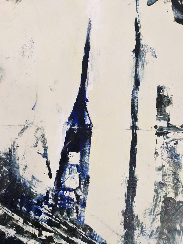 Original Abstract Cities Painting by David Antonides