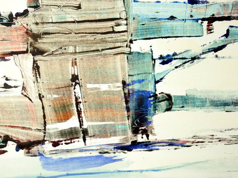 Original Abstract Cities Painting by David Antonides