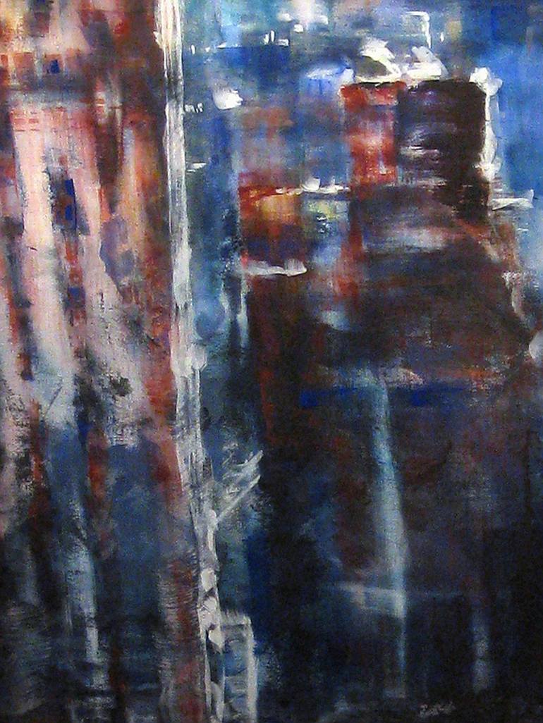 Original Abstract Cities Painting by David Antonides