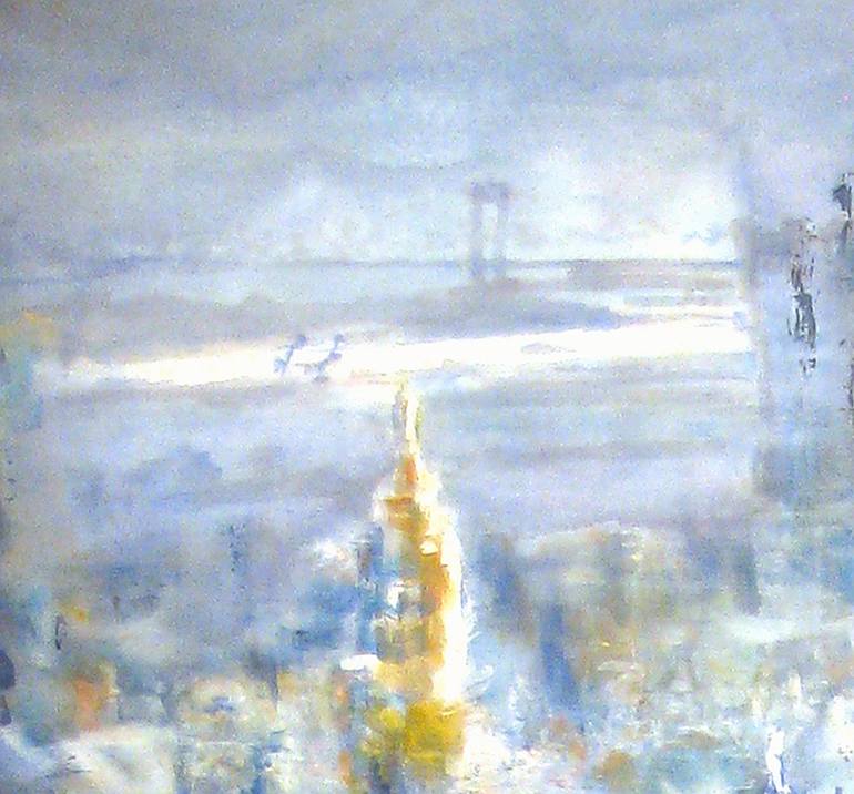 Original Abstract Expressionism Cities Painting by David Antonides