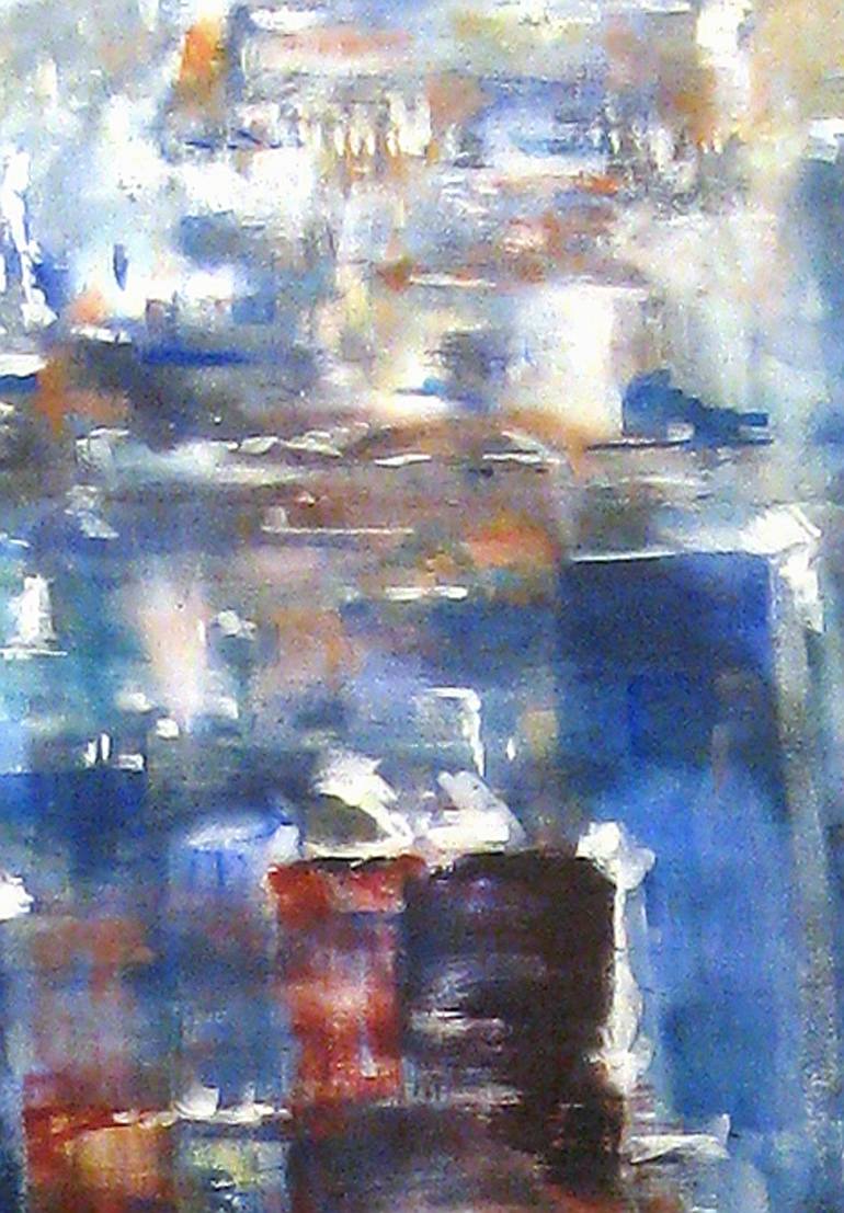 Original Abstract Cities Painting by David Antonides