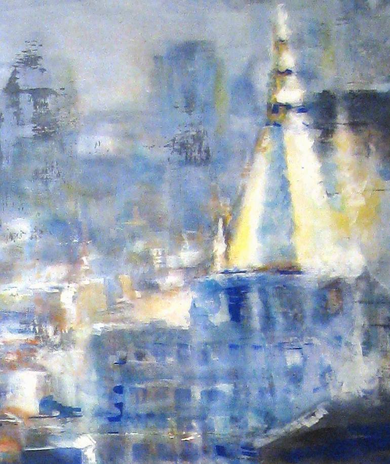 Original Abstract Cities Painting by David Antonides