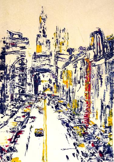 Original Expressionism Cities Paintings by David Antonides