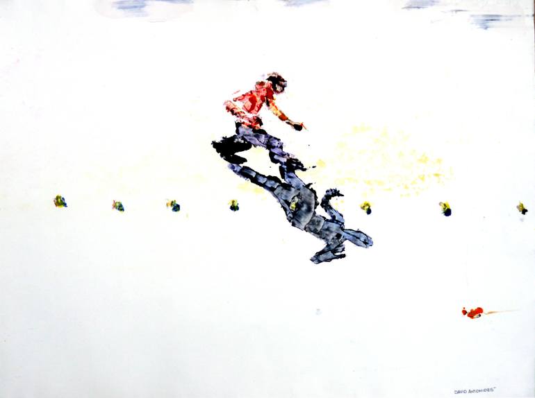 Original Abstract Expressionism People Painting by David Antonides