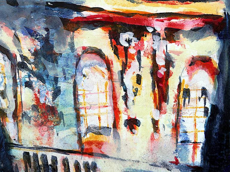 Original Abstract Expressionism Architecture Painting by David Antonides