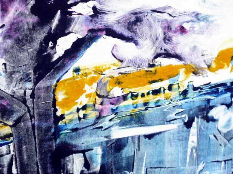Original Expressionism Cities Painting by David Antonides