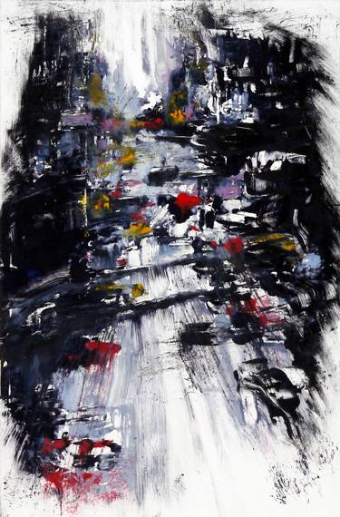 Original Abstract Expressionism Cities Paintings by David Antonides