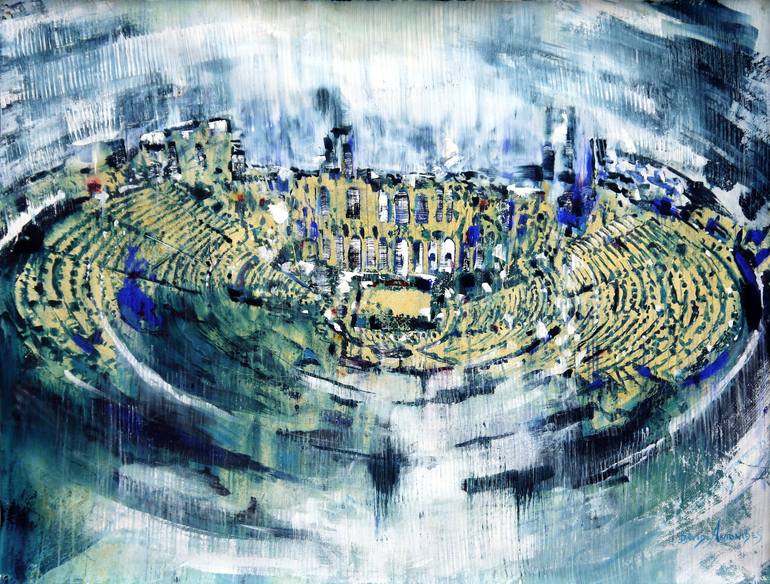 Original Abstract Expressionism Architecture Paintings by David Antonides