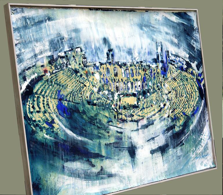 Original Abstract Expressionism Architecture Painting by David Antonides