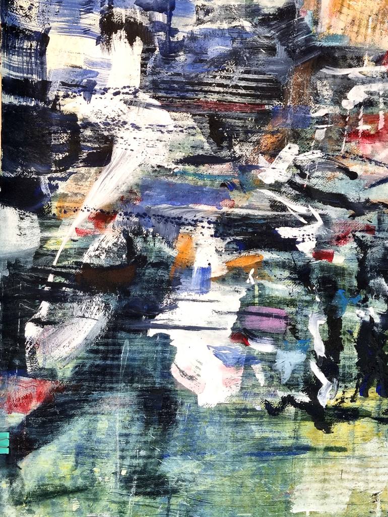 Original Abstract Cities Painting by David Antonides