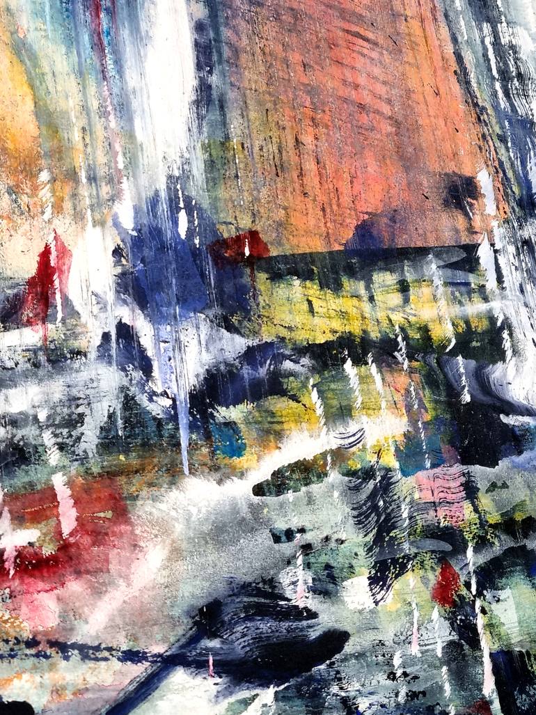 Original Abstract Cities Painting by David Antonides