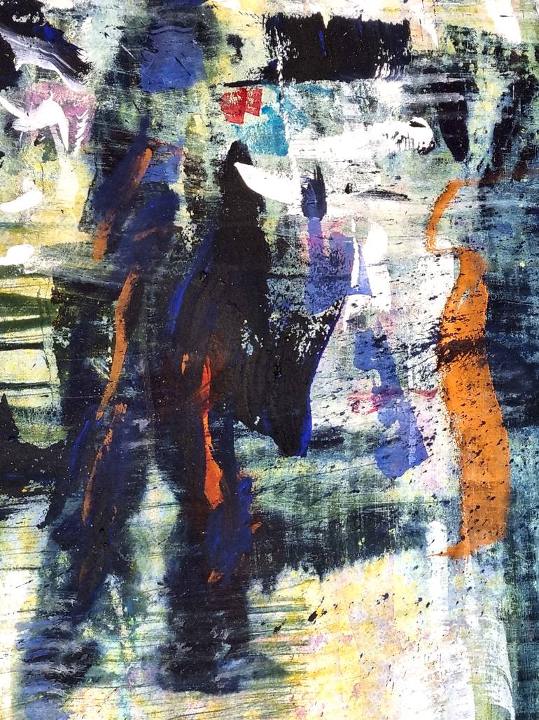 Original Abstract Cities Painting by David Antonides
