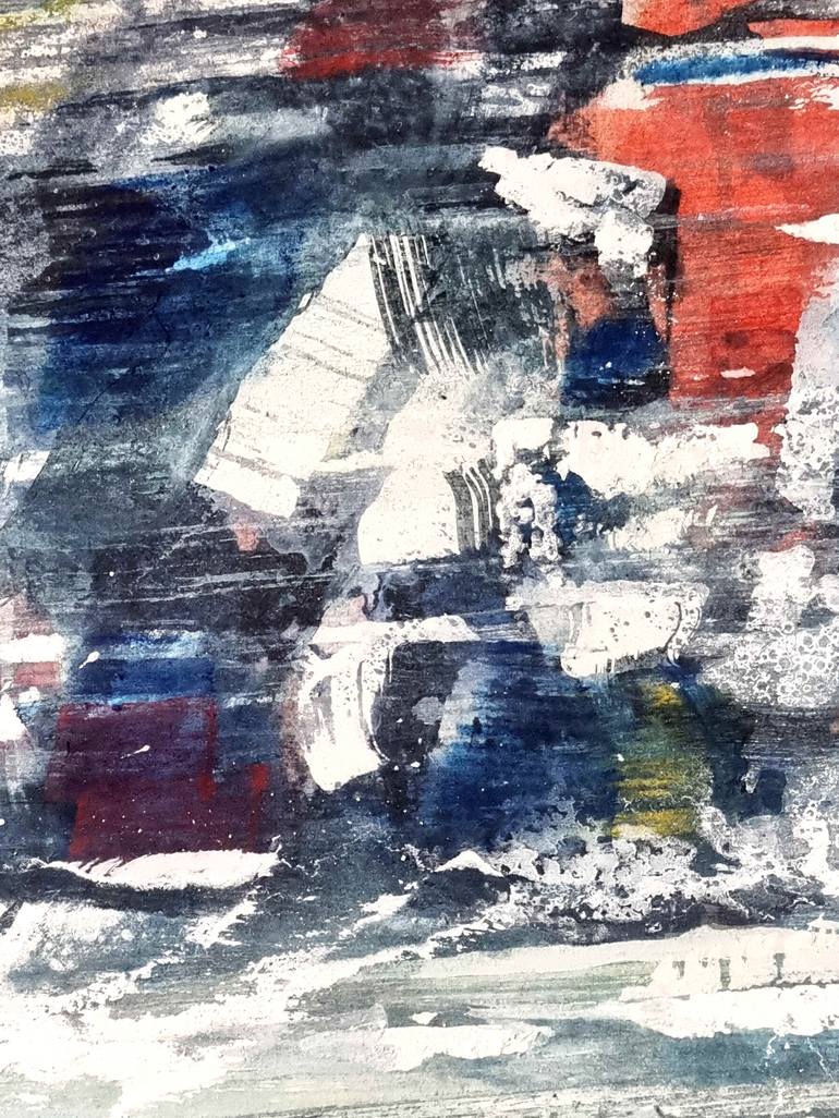 Original Abstract Expressionism Cities Painting by David Antonides